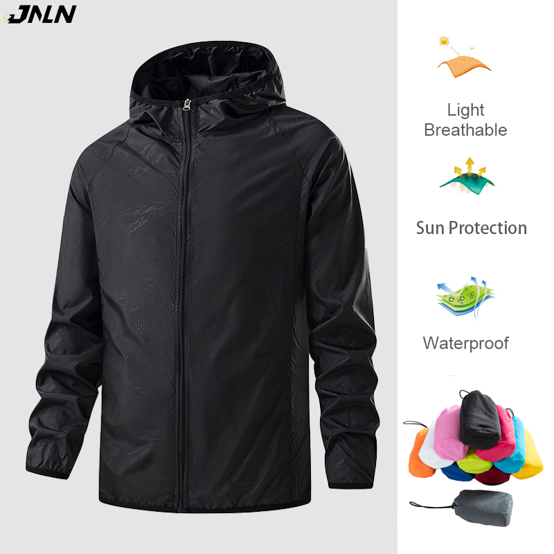 Women'S Fashion Rain Jacket - JNLN Unisex Hiking Jackets Waterproof Sun