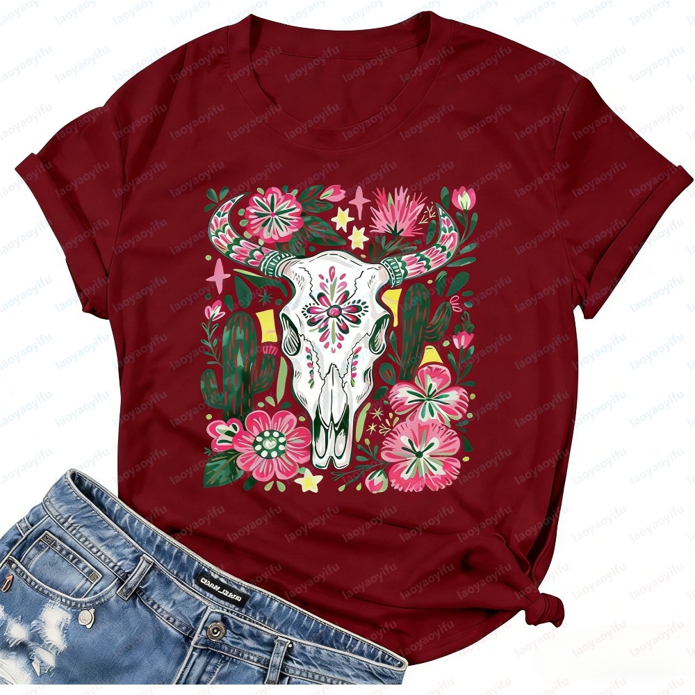 Women'S Fashion Wild West - Women Western Cowgirl Vintage T-Shirt Retro