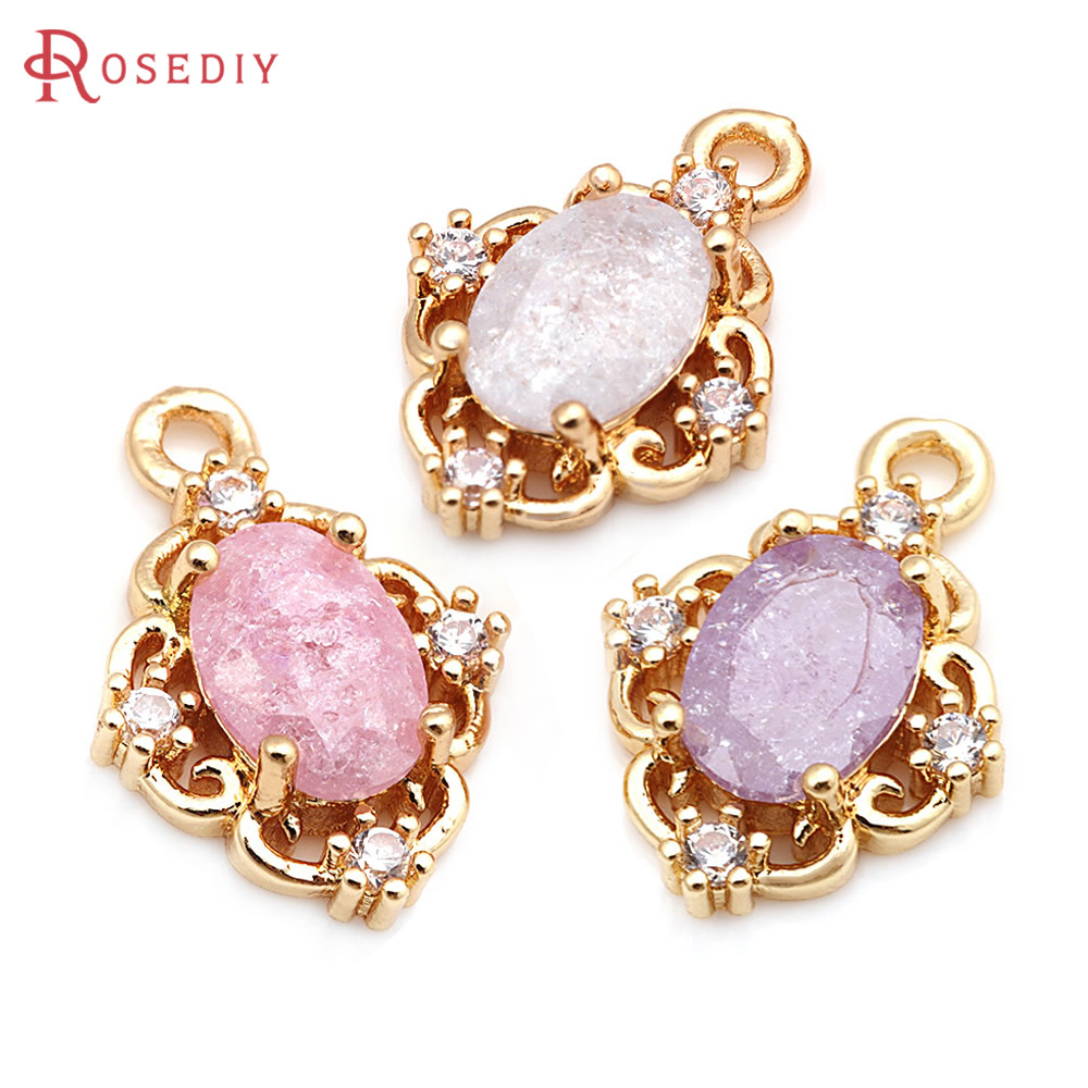 Women'S Fashion Earrings - 18K Gold Color Brass and Zircon