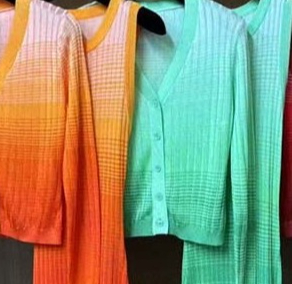Longline Cardigan Knit - Women's gradient two-piece suit sleeveless slim
