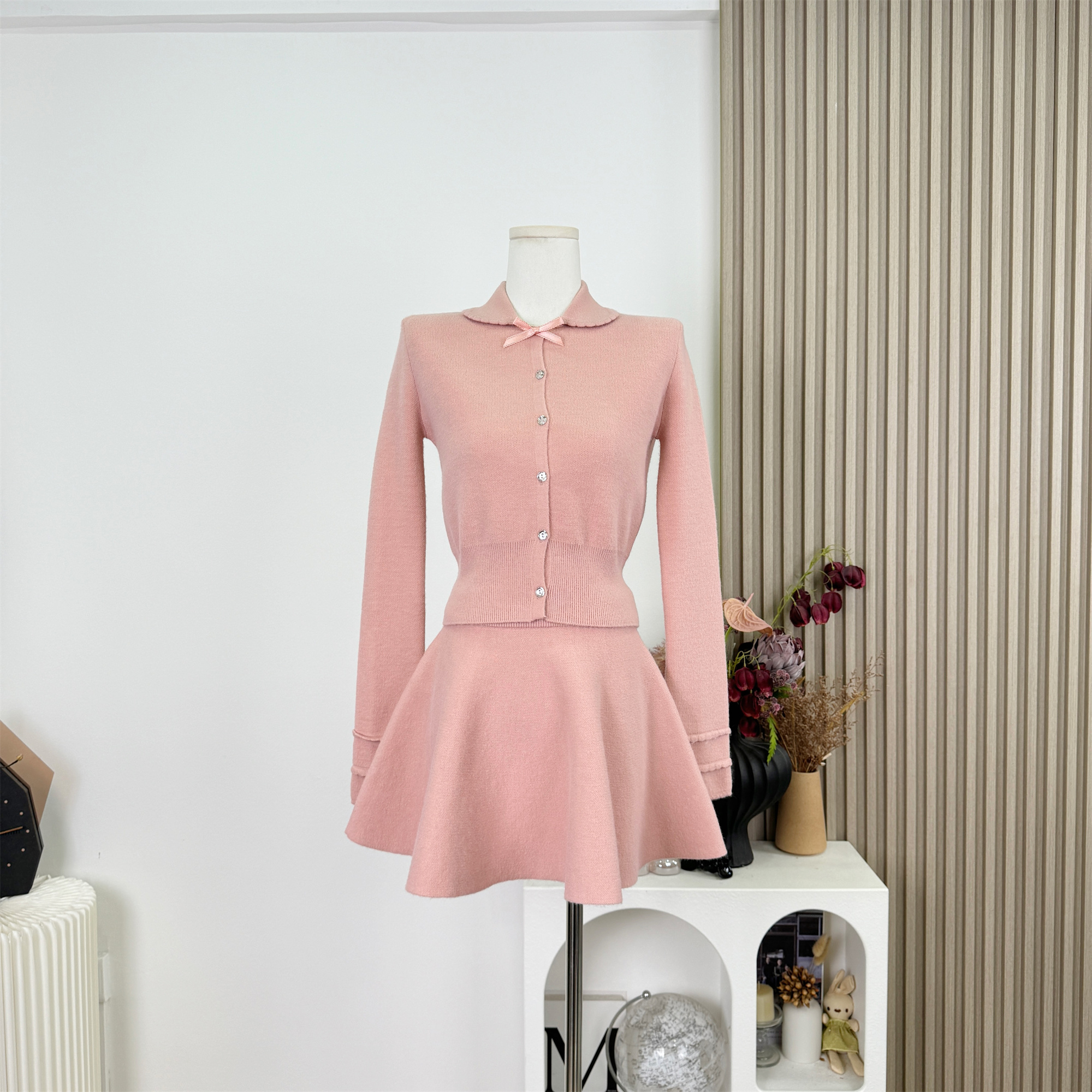Longline Cardigan Knit - Women's Autumn Winter Lovely Two Pieces