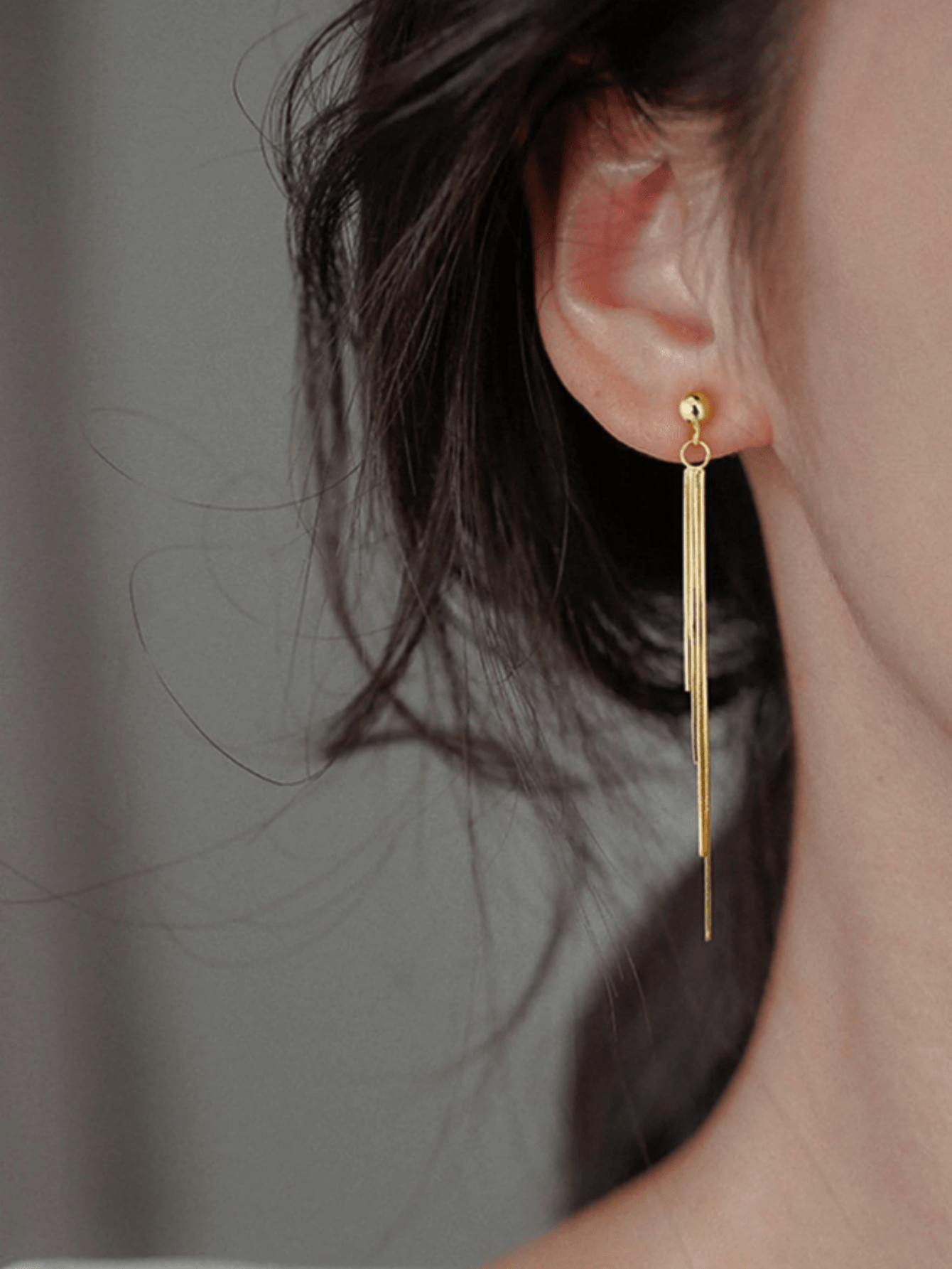 Women'S Fashion Earrings - Fashion gold-tone long tassel earrings with