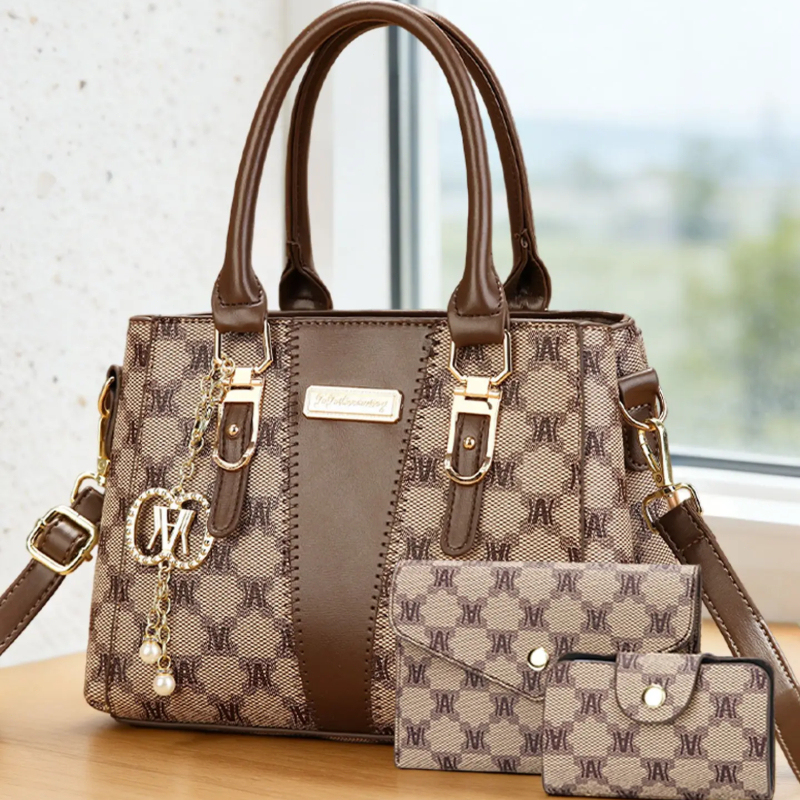 Women Fashion Handbags - Light luxury high-end letter printed handbag,