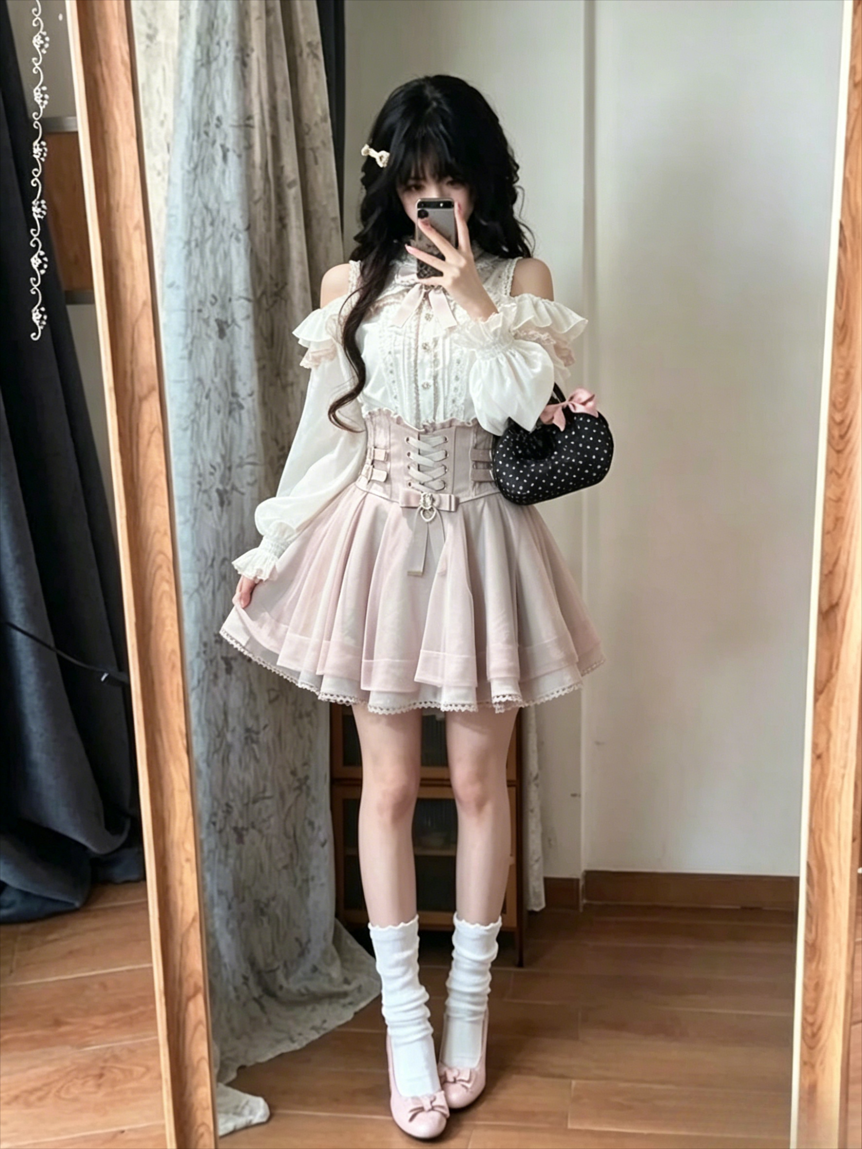 Longline Cardigan Knit - Y2k Sweet Lolita Japanese 2 Piece