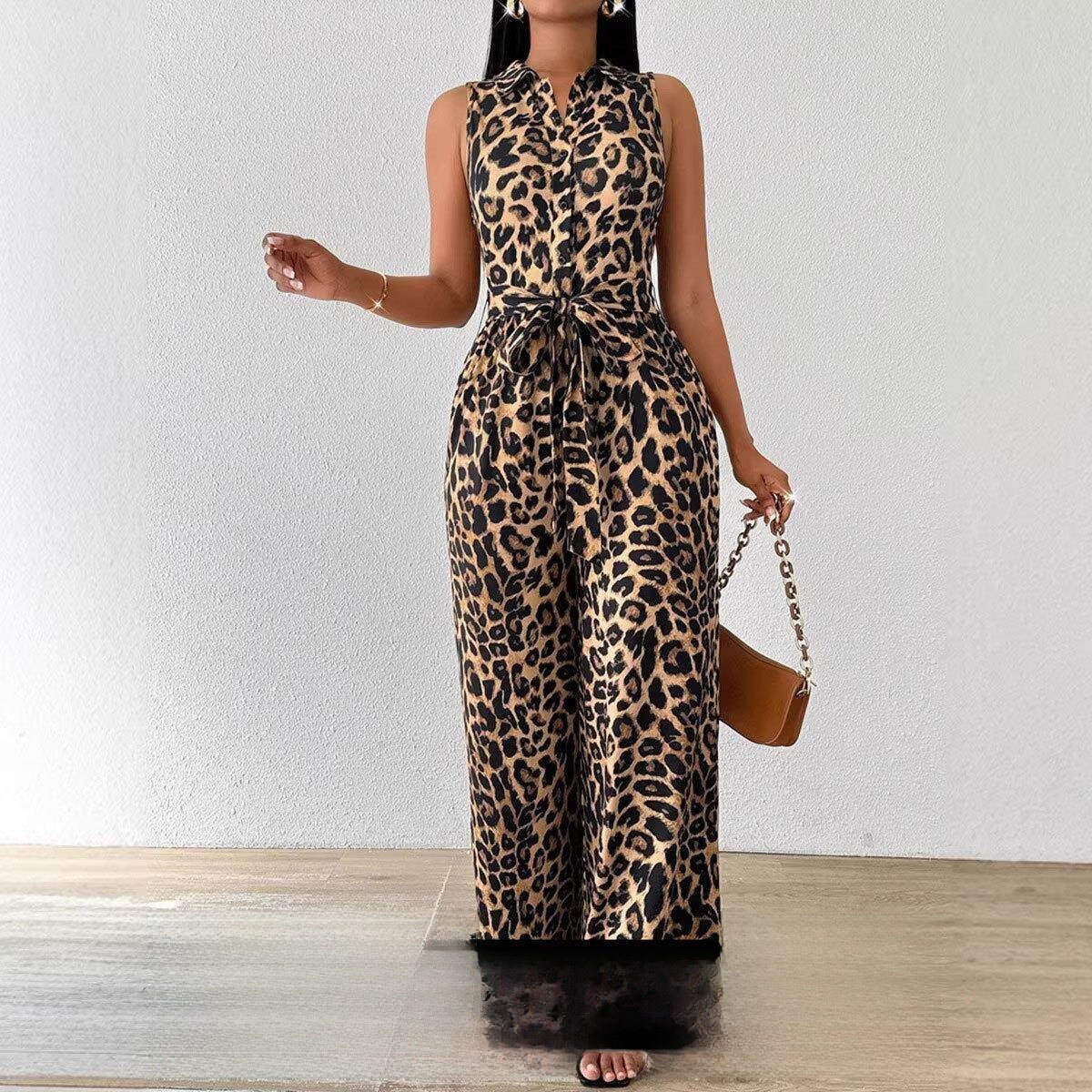 Women'S Fashion Suit - Sexy Sleeve Leopard Print Suit for