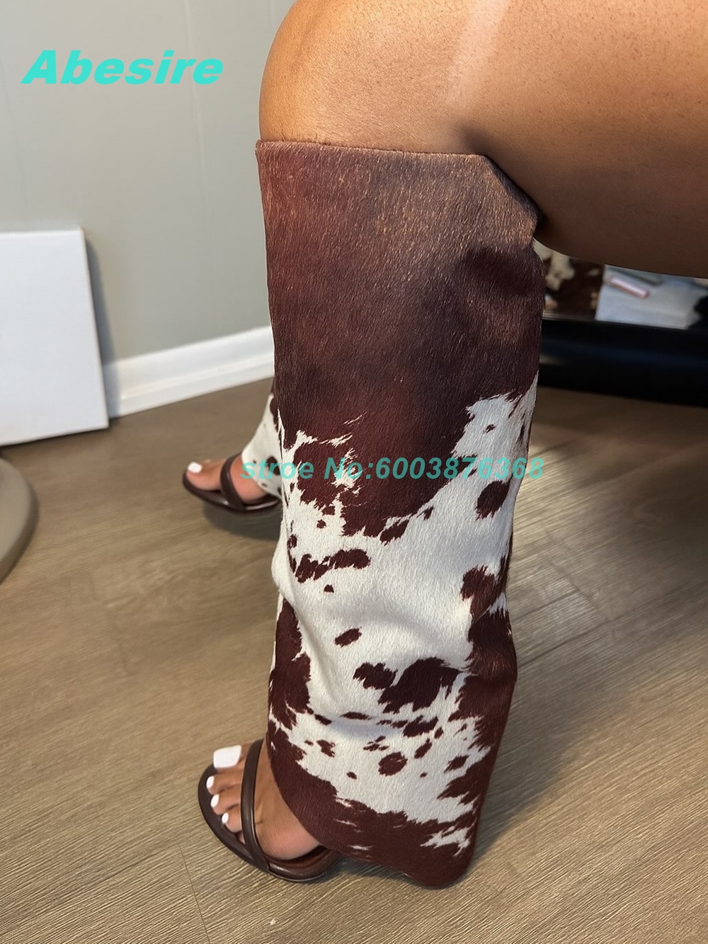 Cow Pattern Patchwork Suede Sa - مراجعة Women Fashion Show وسعره