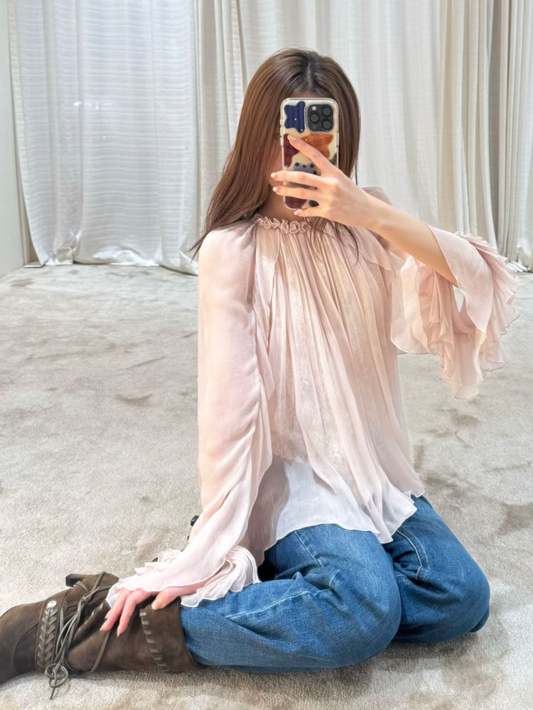 Lace ruffled loose top, stylis - مراجعة Women'S Fashion For 2026 وسعره