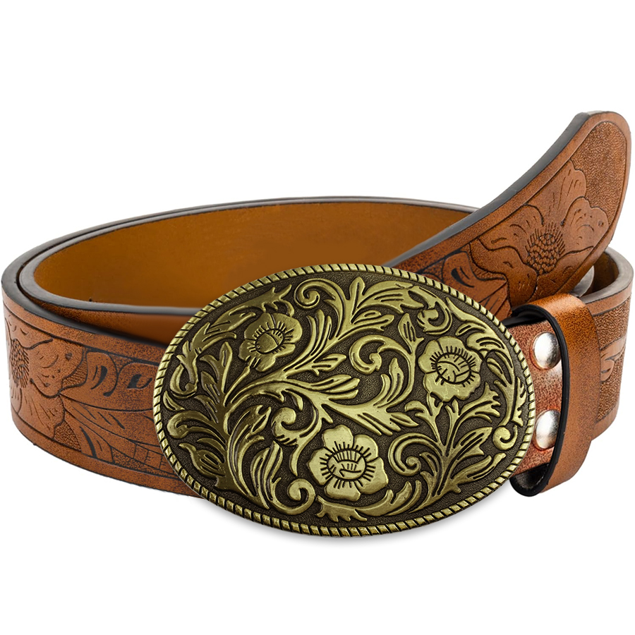 Tang Grass Pattern Buckle Belt - مراجعة Women Fashion Nz وسعره