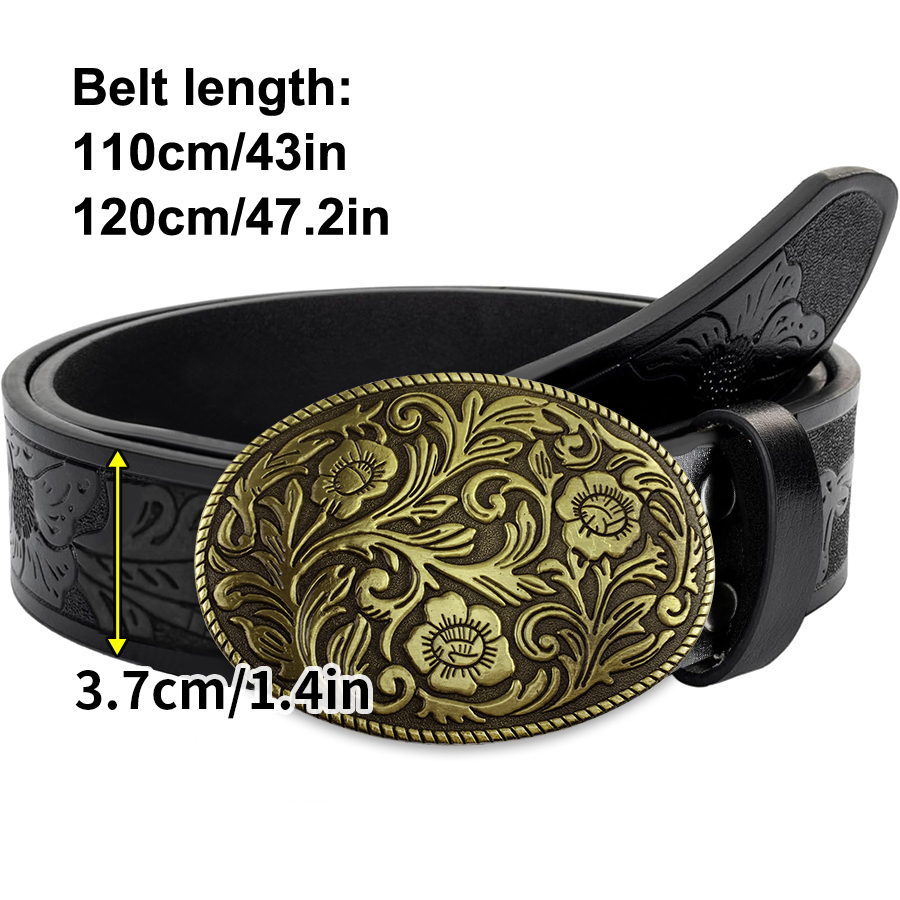 Tang Grass Pattern Buckle Belt - مراجعة Women Fashion Nz وسعره