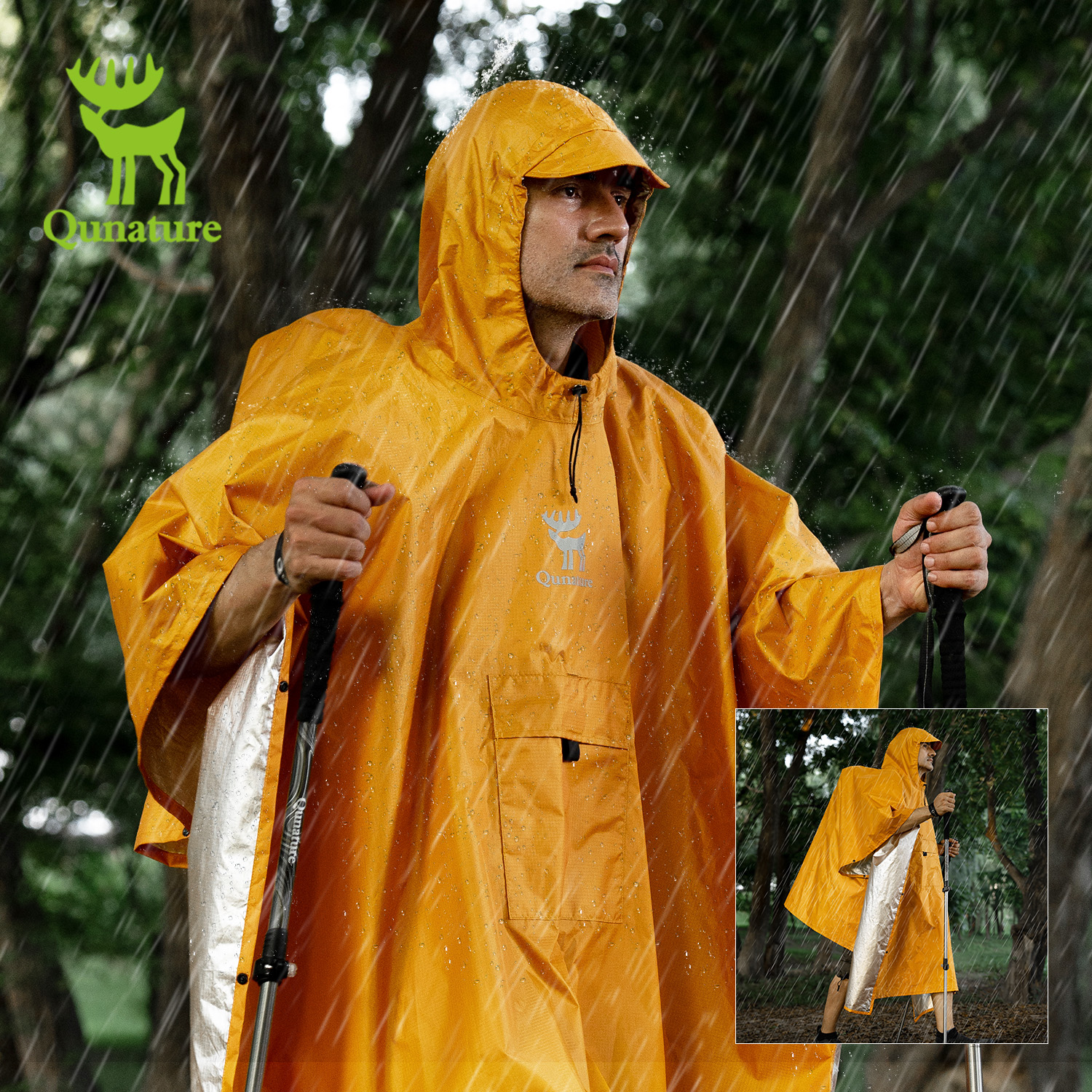 Qunature Raincoat 100% Waterpr - مراجعة Women'S Fashion Rain Jacket وسعره