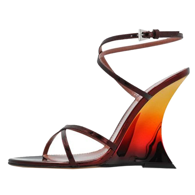 New Open Toe Cross Strap Gradi - مراجعة Women Fashion Show وسعره