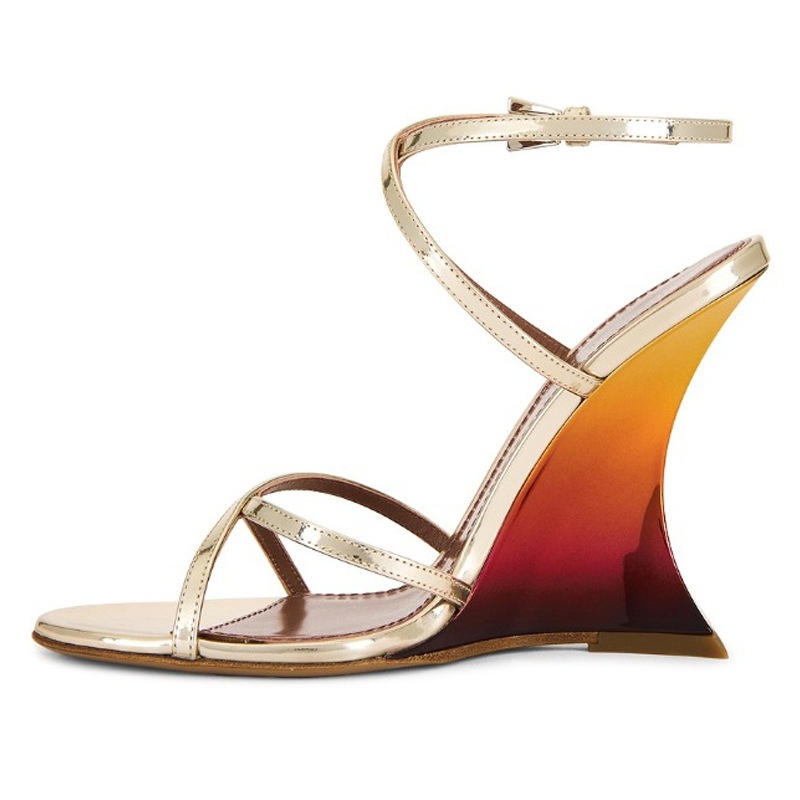 New Open Toe Cross Strap Gradi - مراجعة Women Fashion Show وسعره