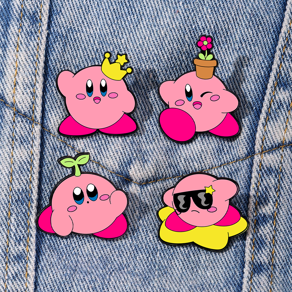 4pcs Kirby Enamel Lapel Pins S - مراجعة Women'S Fashion Backpack وسعره