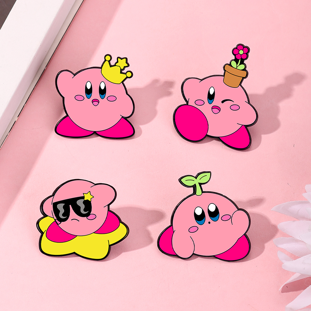 4pcs Kirby Enamel Lapel Pins S - مراجعة Women'S Fashion Backpack وسعره
