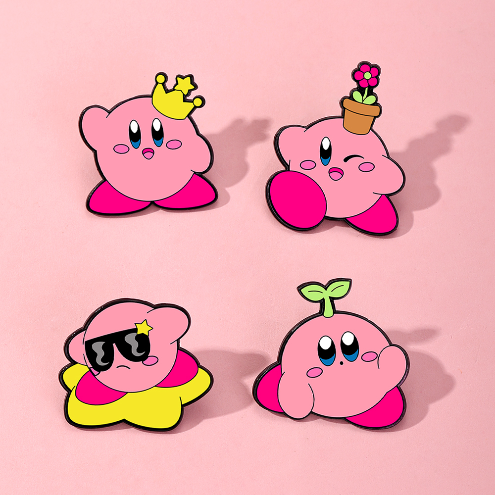 4pcs Kirby Enamel Lapel Pins S - مراجعة Women'S Fashion Backpack وسعره