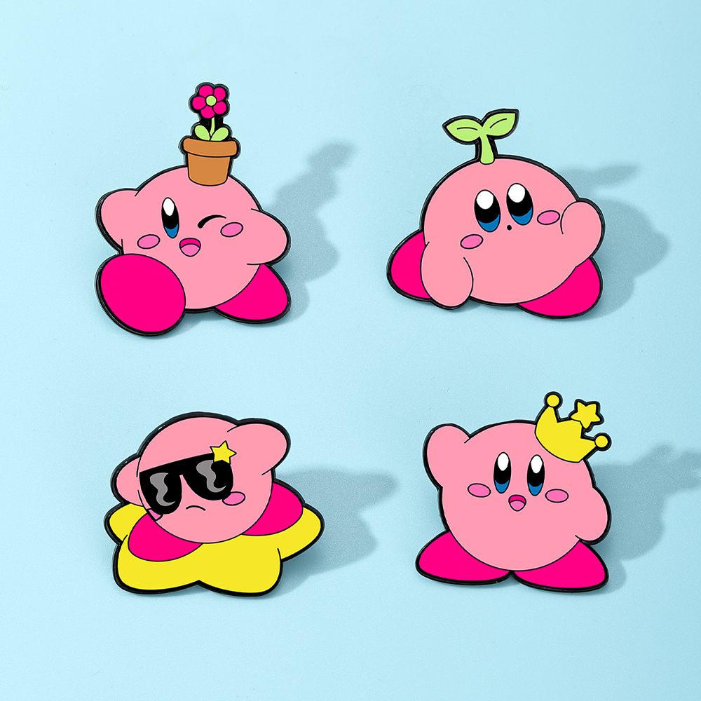 4pcs Kirby Enamel Lapel Pins S - مراجعة Women'S Fashion Backpack وسعره