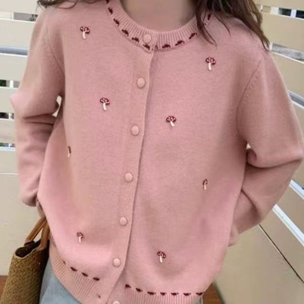 Korean Mushroom Embroidery Wom - مراجعة Women'S Y2K Fashion Aesthetic وسعره