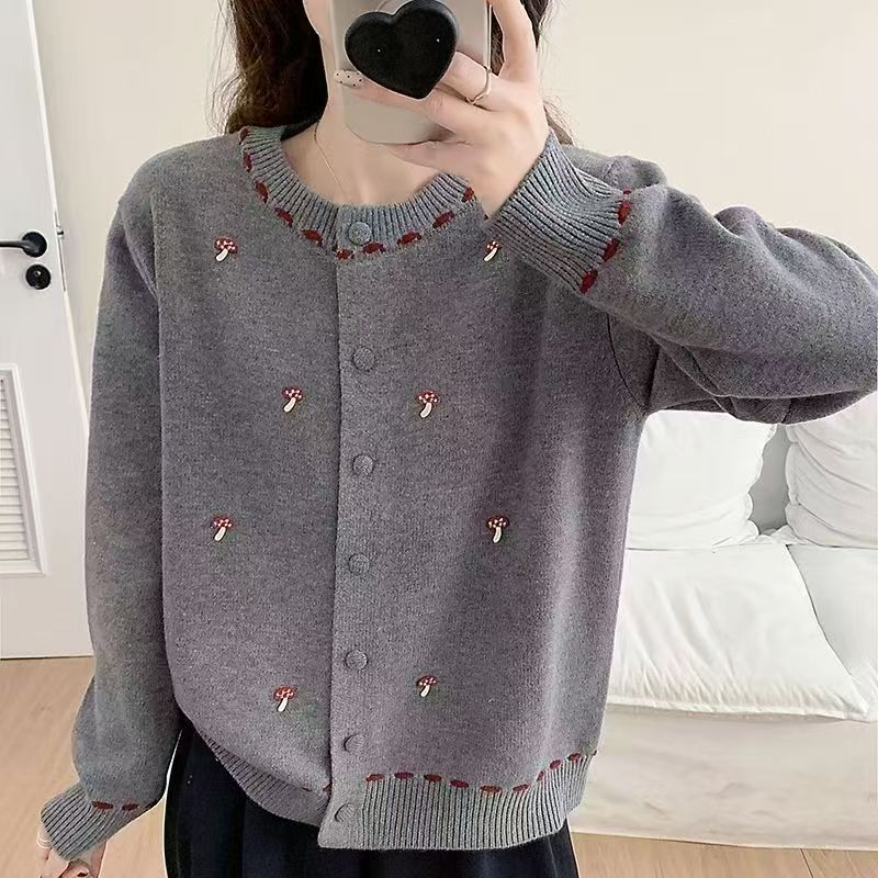 Korean Mushroom Embroidery Wom - مراجعة Women'S Y2K Fashion Aesthetic وسعره