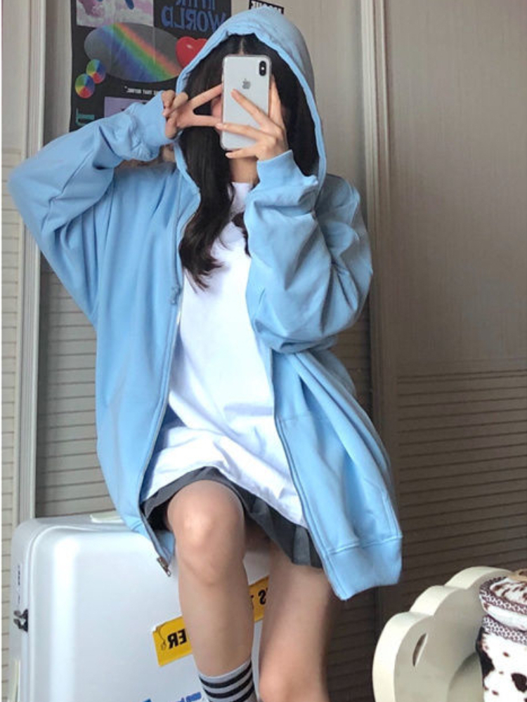 Oversized Hooded Sweatshirts K - مراجعة Women'S Fashion Zip Hoodie وسعره