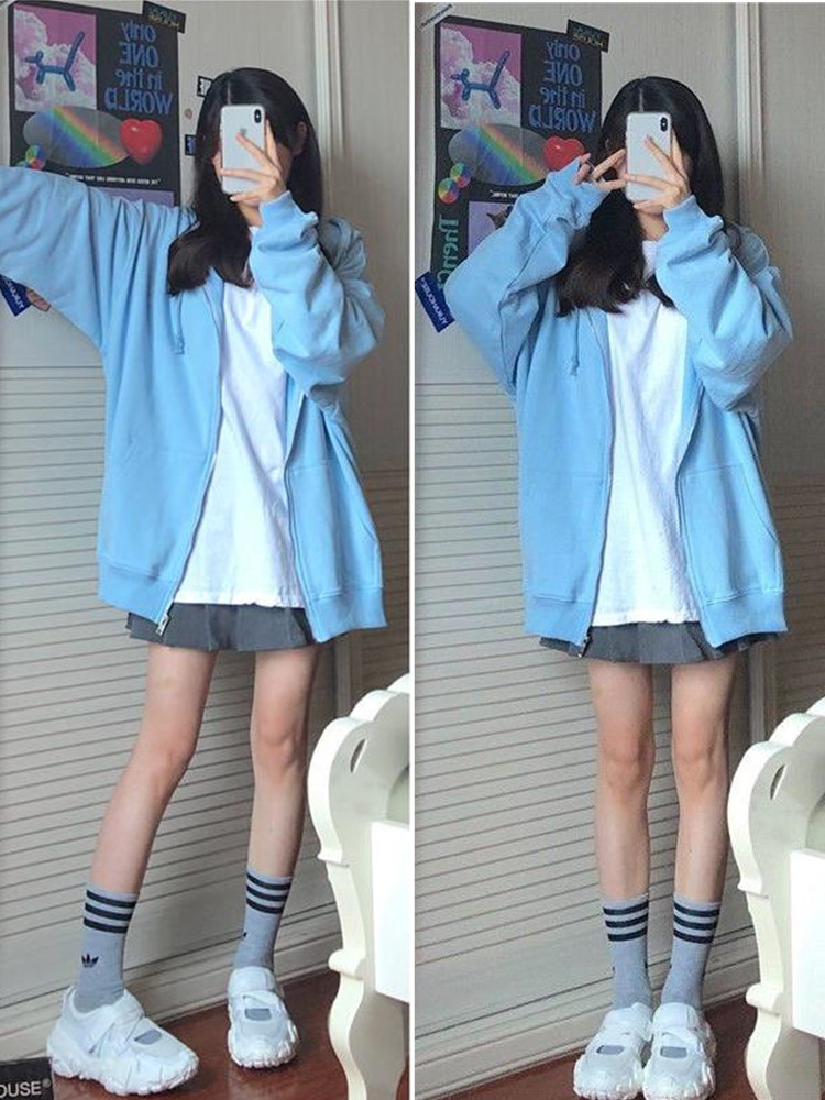 Oversized Hooded Sweatshirts K - مراجعة Women'S Fashion Zip Hoodie وسعره
