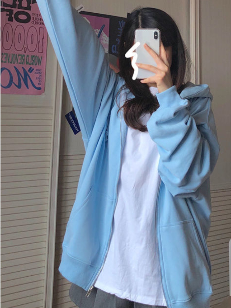 Oversized Hooded Sweatshirts K - مراجعة Women'S Fashion Zip Hoodie وسعره