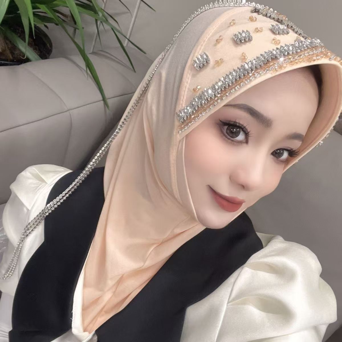 Luxury Hat Hijab Pink Scarf wi - مراجعة Women'S Fashion Hats وسعره