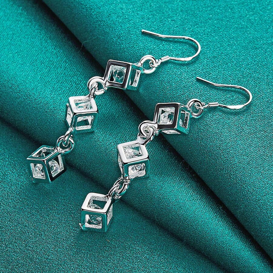 925 Sterling Silver Plated Ear - مراجعة Women'S Fashion Earrings وسعره
