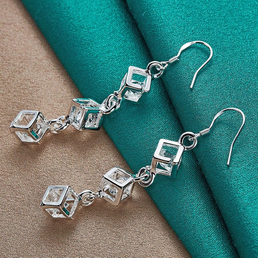 925 Sterling Silver Plated Ear - مراجعة Women'S Fashion Earrings وسعره