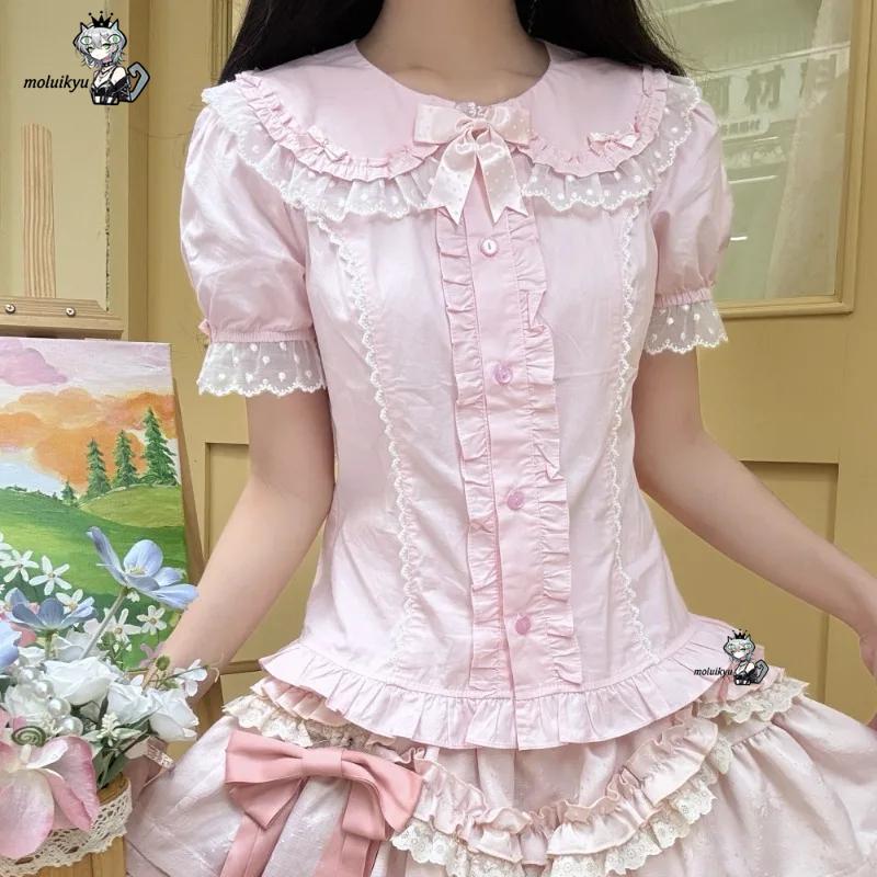 Kawaii Ruffles Blouses Spring  - مراجعة Puff Sleeve Blouse وسعره