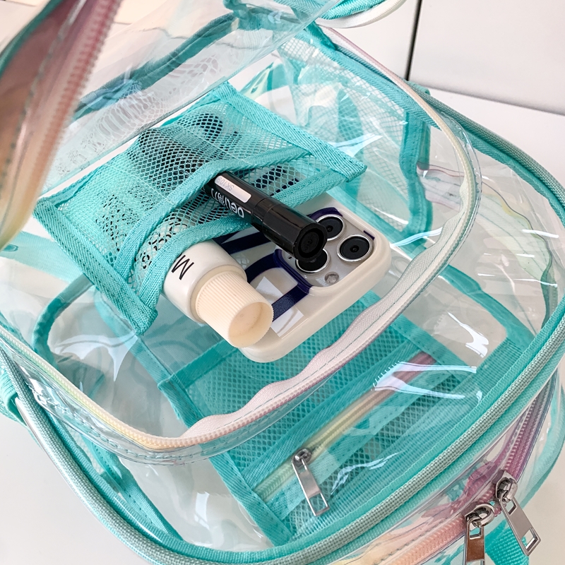PVC Transparent Zipper Large C - مراجعة Women'S Fashion Backpack وسعره
