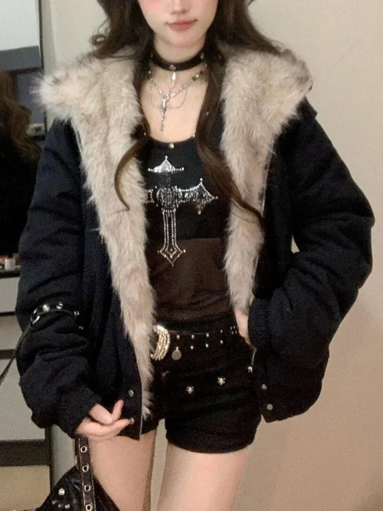 Y2k Gothic Vintage Black Zip U - مراجعة Women'S Fashion Zip Hoodie وسعره