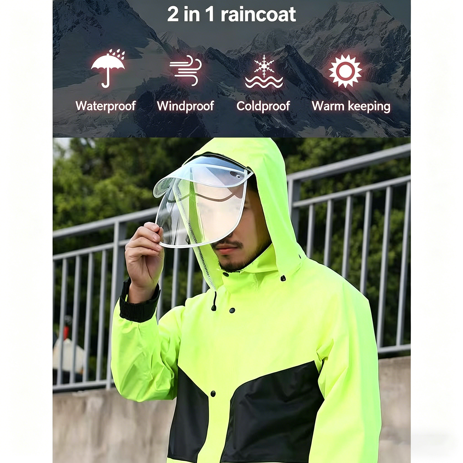 Motorcycle Raincoat Suits Men  - مراجعة Women'S Fashion Rain Jacket وسعره