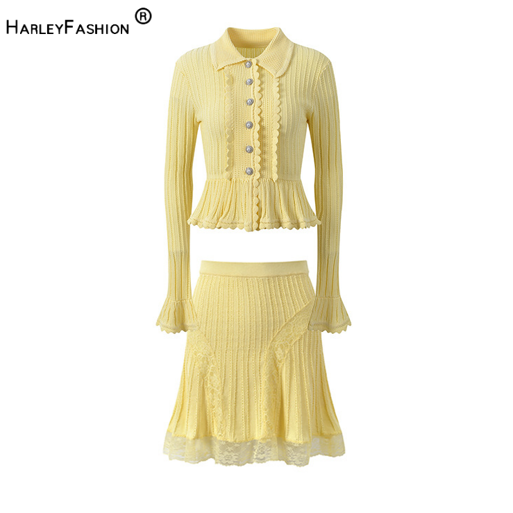 2026 Lady Solid Suit Turn-down - مراجعة Longline Cardigan Knit وسعره