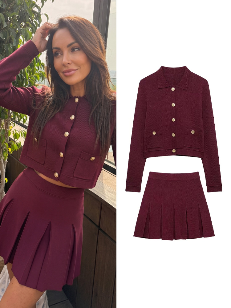HH Elegant Women Knitted Red S - مراجعة Longline Cardigan Knit وسعره
