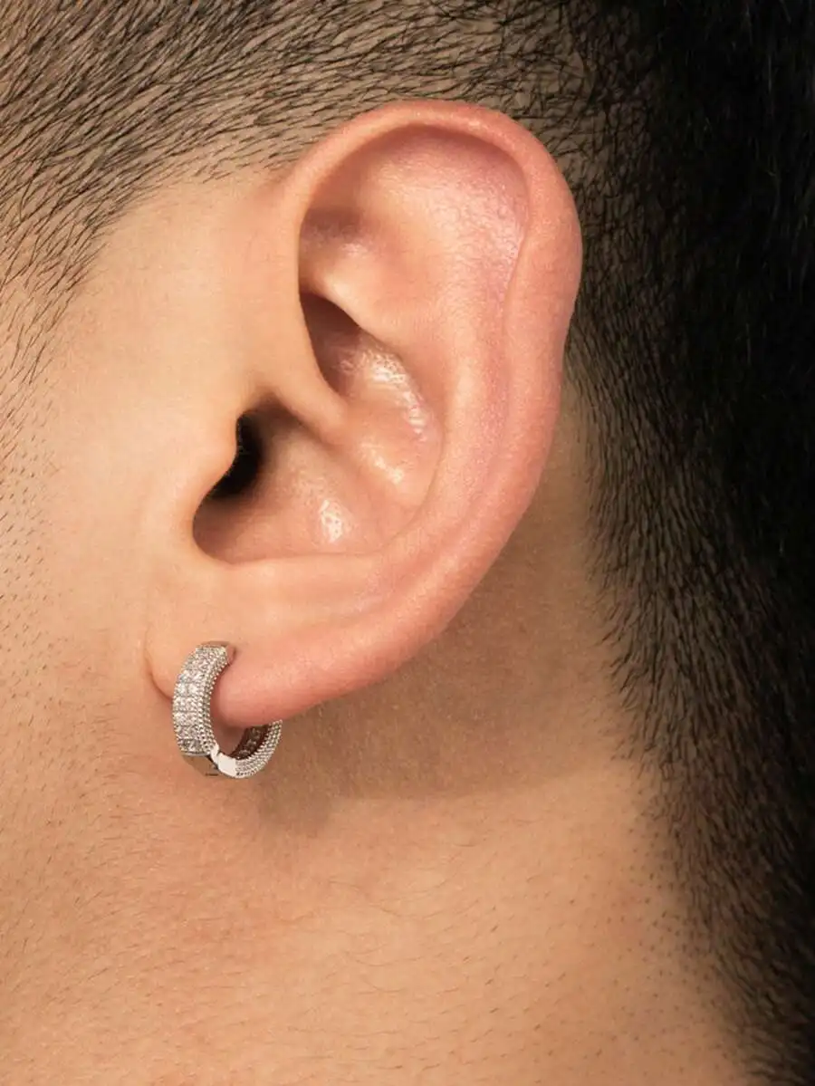 Cubic Zirconia Studded Hoop Ea - مراجعة Women'S Fashion Earrings وسعره