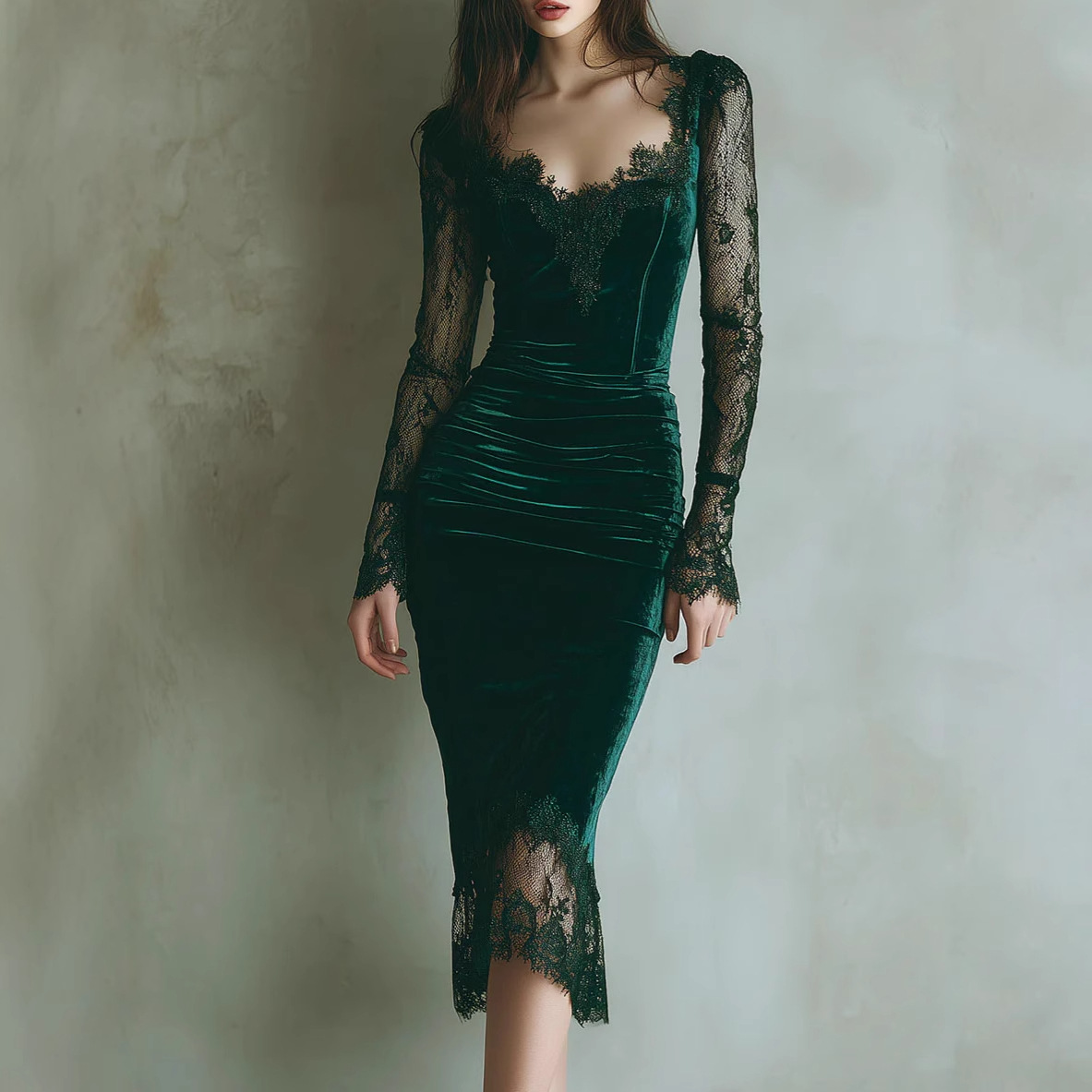 Elegant Lace Embroidery Velvet - مراجعة Women'S Fashion Quarter Zip وسعره
