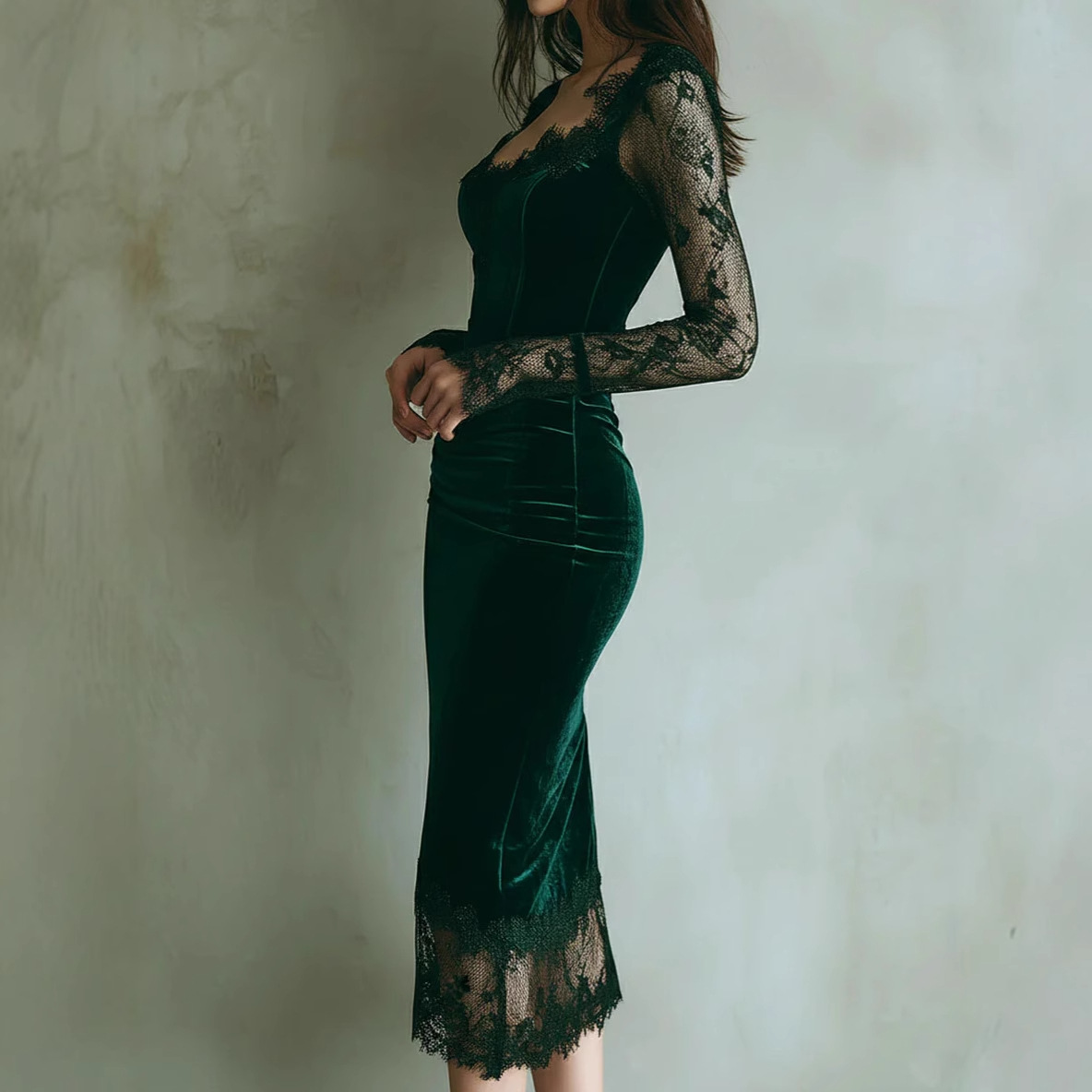 Elegant Lace Embroidery Velvet - مراجعة Women'S Fashion Quarter Zip وسعره