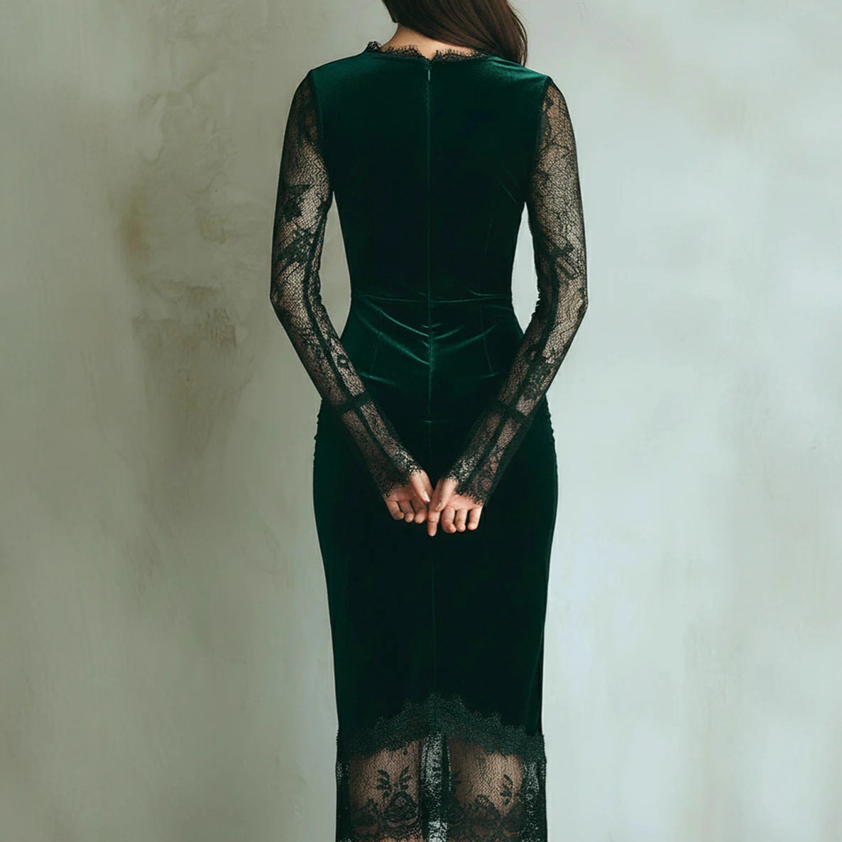Elegant Lace Embroidery Velvet - مراجعة Women'S Fashion Quarter Zip وسعره