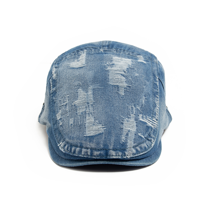 Fashion Men Ripped Denim Beret - مراجعة Women Fashion Nz وسعره