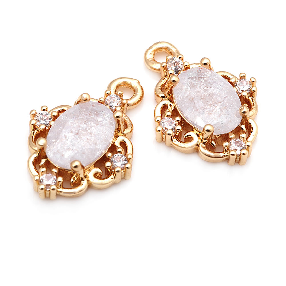 18K Gold Color Brass and Zirco - مراجعة Women'S Fashion Earrings وسعره