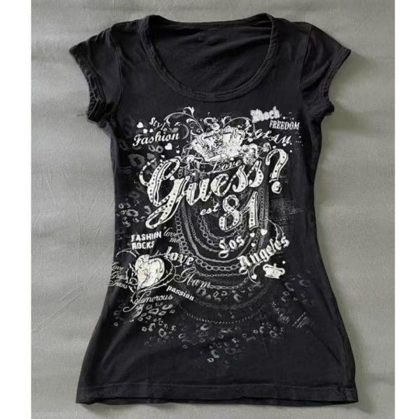 y2k Tshirt Letter Print Aesthe - مراجعة Women'S Y2K Fashion Aesthetic وسعره