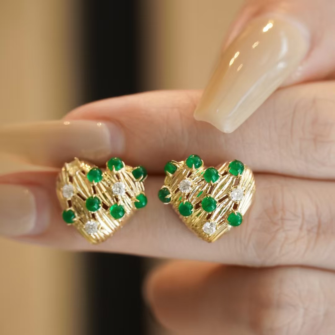 Retro14K Gold Filled Emerald D - مراجعة Women'S Fashion Victorian Era وسعره