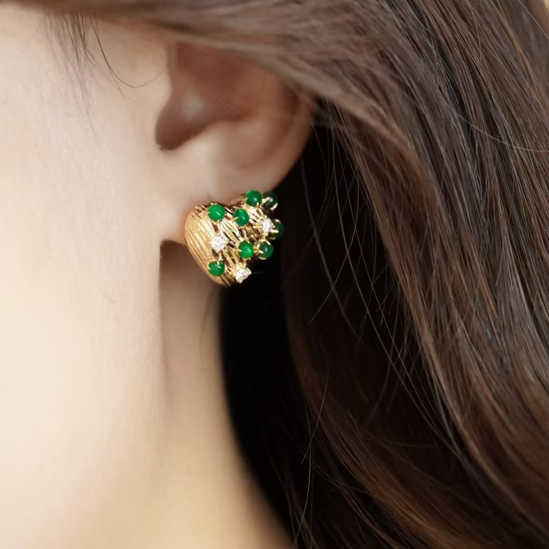 Retro14K Gold Filled Emerald D - مراجعة Women'S Fashion Victorian Era وسعره