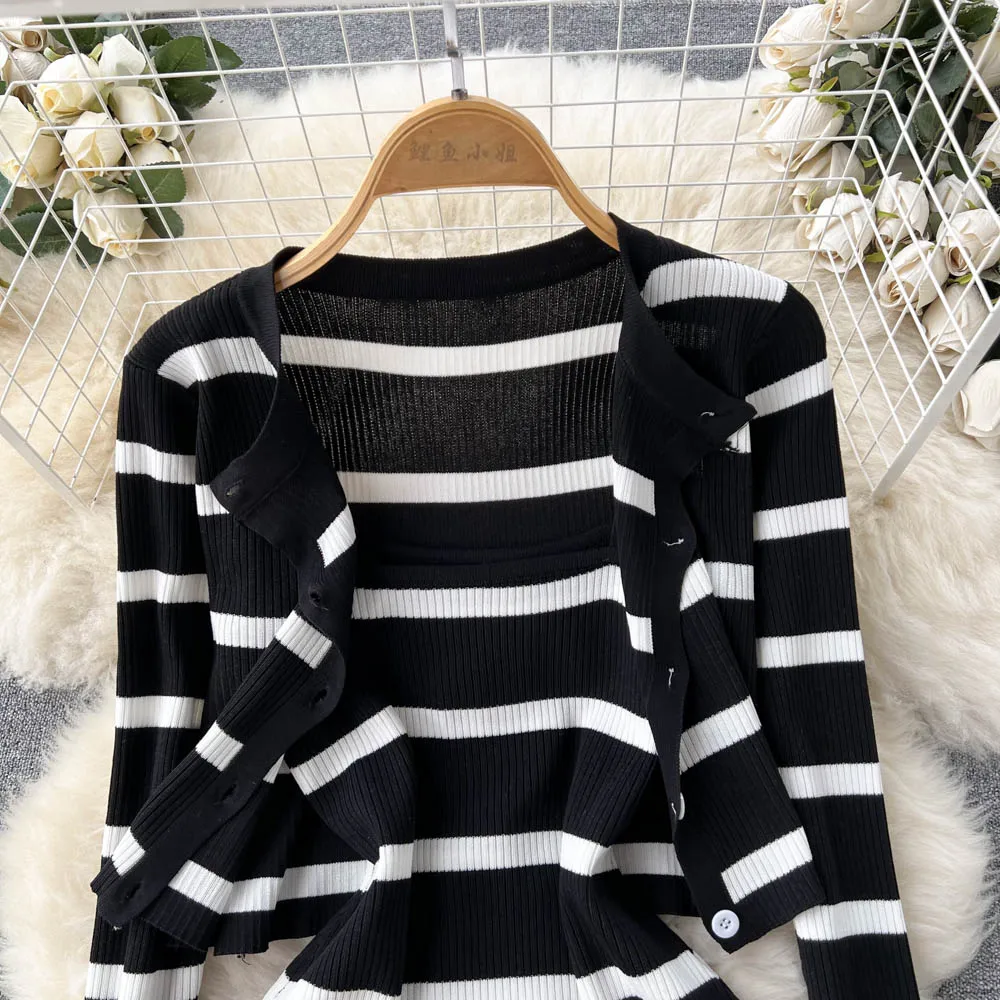 Korean Sweet Hit Color Patchwo - مراجعة Longline Cardigan Knit وسعره