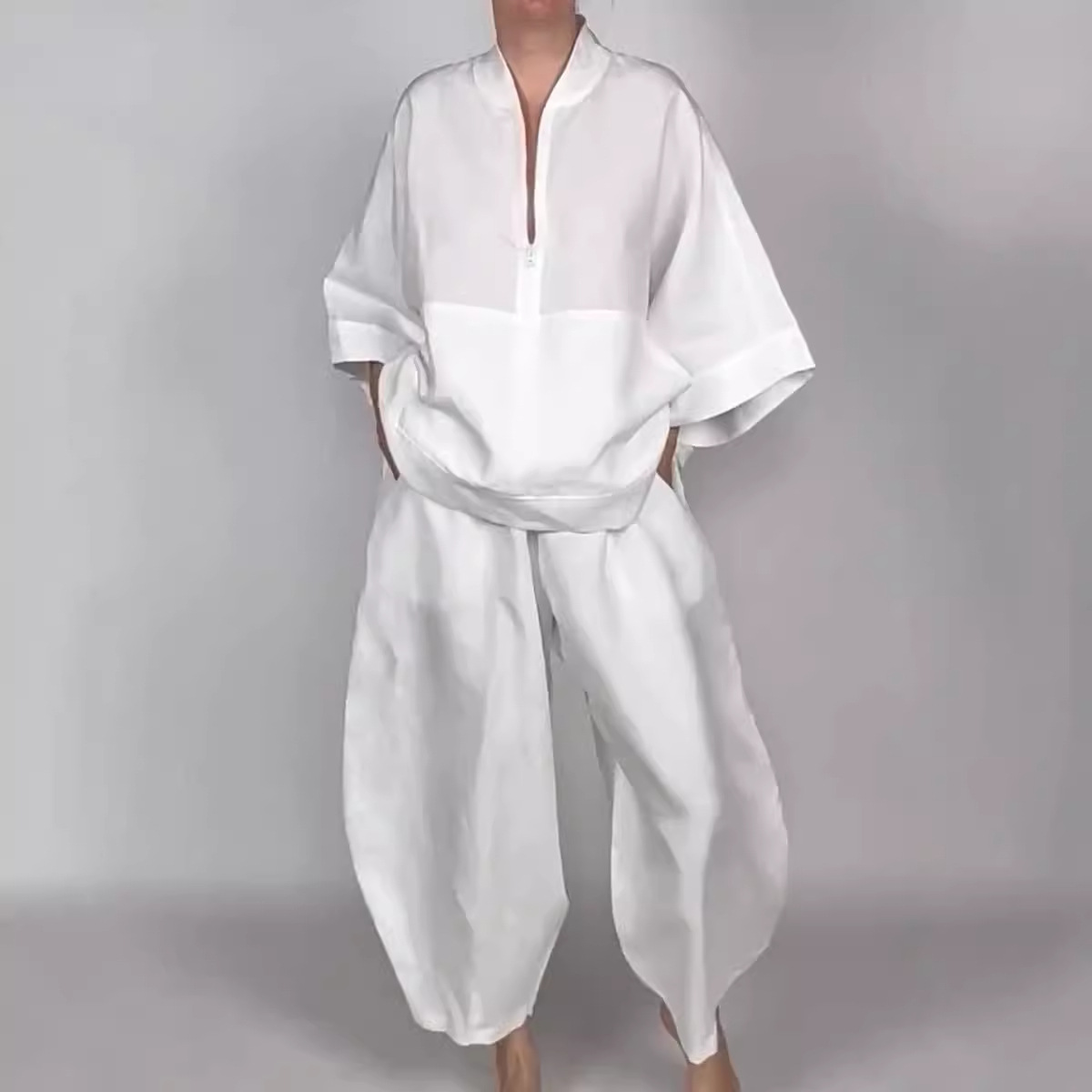 Casual Half-zip Top + Pants 2- - مراجعة Women'S Fashion Quarter Zip وسعره