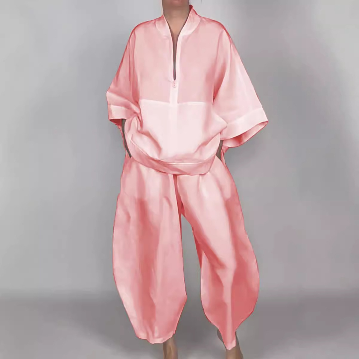 Casual Half-zip Top + Pants 2- - مراجعة Women'S Fashion Quarter Zip وسعره