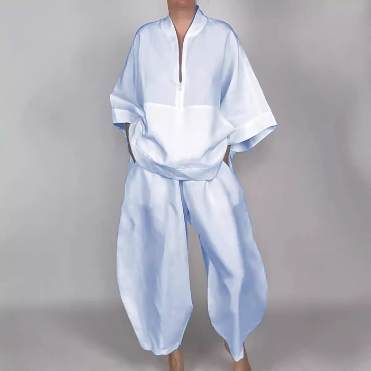 Casual Half-zip Top + Pants 2- - مراجعة Women'S Fashion Quarter Zip وسعره