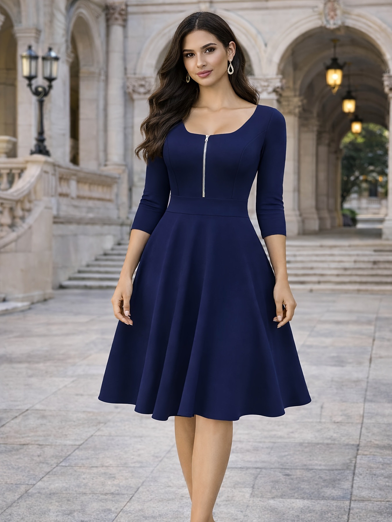 Slim-Fitting Front Zip Square- - مراجعة Women'S Fashion Quarter Zip وسعره