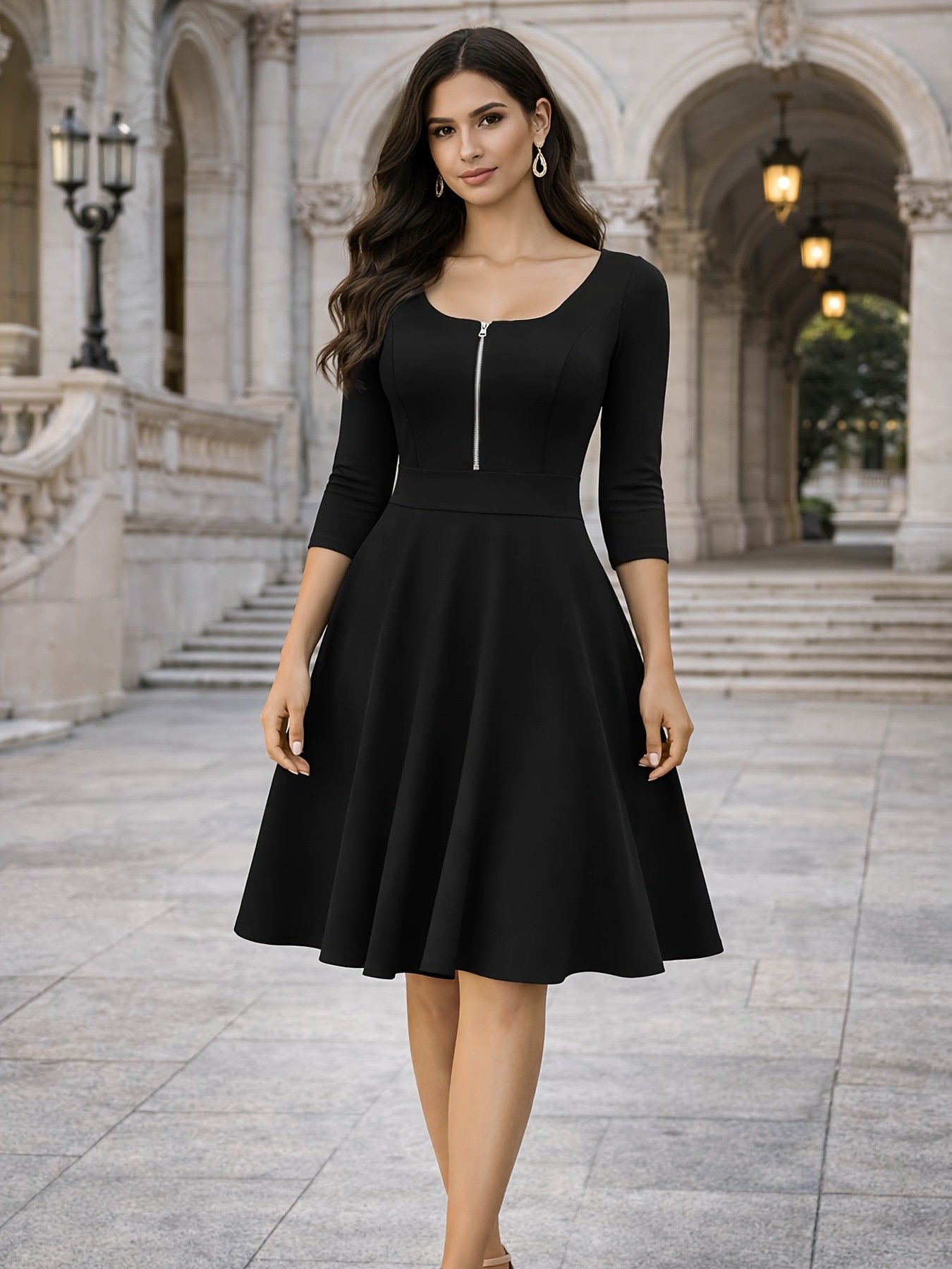Slim-Fitting Front Zip Square- - مراجعة Women'S Fashion Quarter Zip وسعره