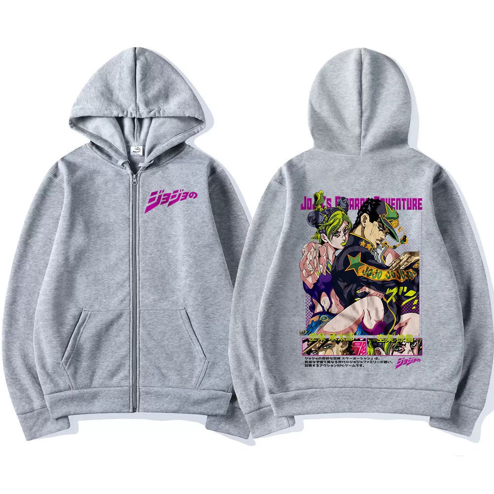 Anime Jojo Bizarre Adventure Z - مراجعة Women'S Fashion Zip Hoodie وسعره